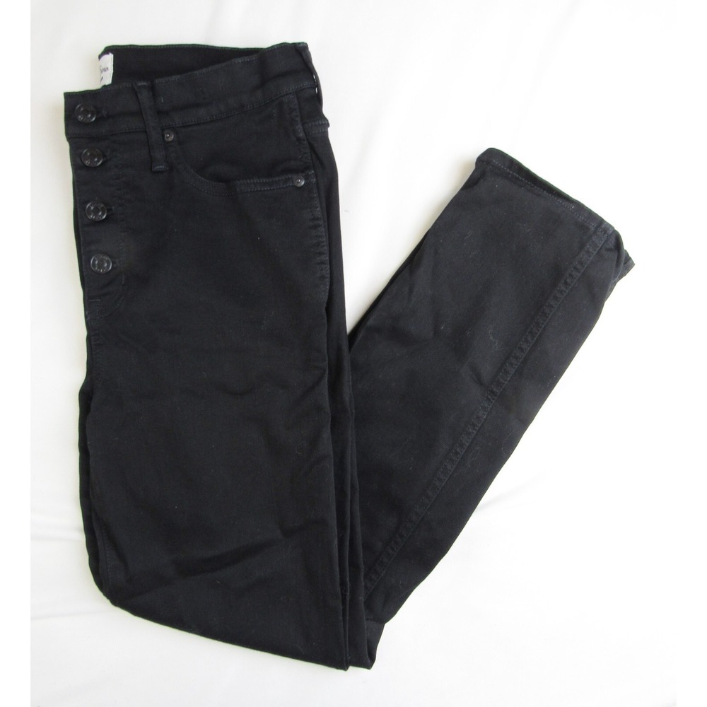 J. Crew Jeans 9" Vintage Straight Black Button Fly Women's Size 29